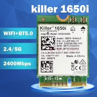 Killer 1650i Wireless Ax Cnvi Tarjeta Wifi 6 Bt 5 Ax201ngw