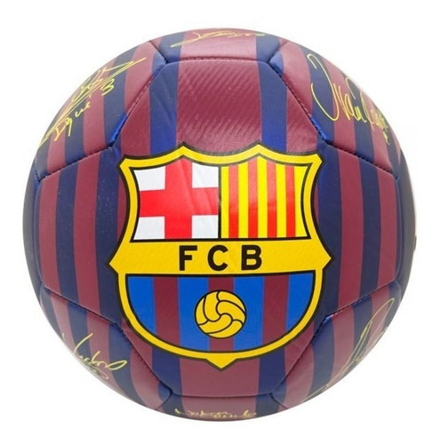 Imagen 1 de 2 de Pelota Futbol Barcelona Deus Drb Nº5 Foam Licencia Oficial
