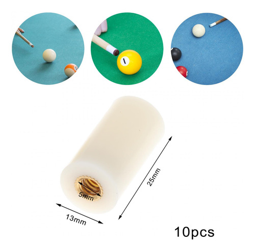 5 Virola Para Taco De Billar, 10 Piezas, Portátil, 13 Mm