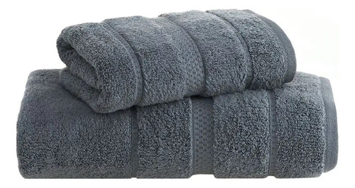Juego De Toalla Y Toallon Espalma Dual Vision Air Cotton Acero Lisa