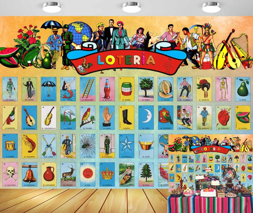 Fondo Decoracion Fiesta Bingo Mexicano Para Estudio Estilo 7