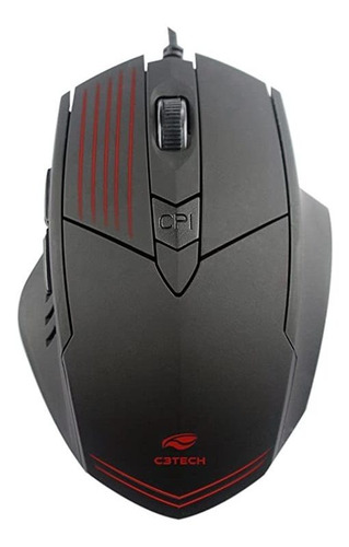 Mouse Gamer Jogo C3tech 2400dpi Preto Mg-10bk