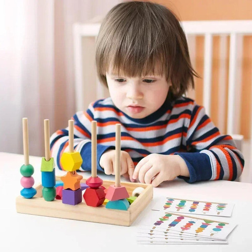 Juego De Rompecabezas Montessori Wooden Toys Que Combinan Co