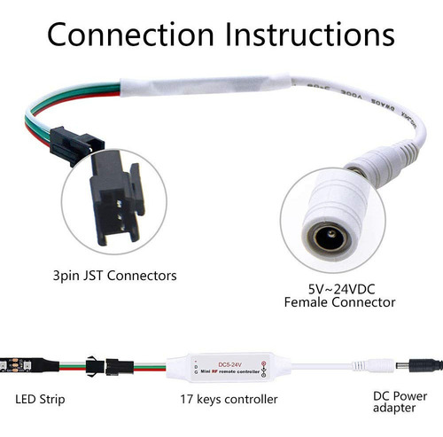 Imagem 6 de 6 de Controlador Fita Led Digital Ws2811 Ws2812 Ws2812b 6803 Rgb