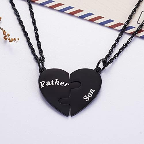 Ralukiia Juego De Collar A Juego Con Corazón De Padre E Hijo