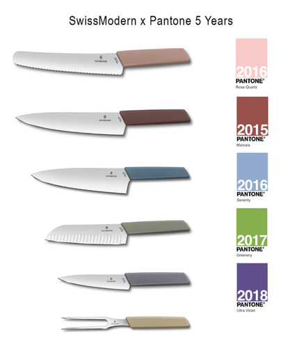 Cepo de facas Swiss Modern Colors c/ 6 peças Preto Victorinox