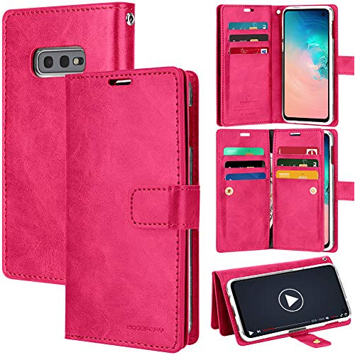 Funda Cartera Para Galaxy S10e 2019 Hot Rosa Piel Sintetica