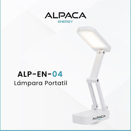 Imagen 4 de 7 de Lampara Velador Portátil Alpaca Led Carga Usb Alp-en-04