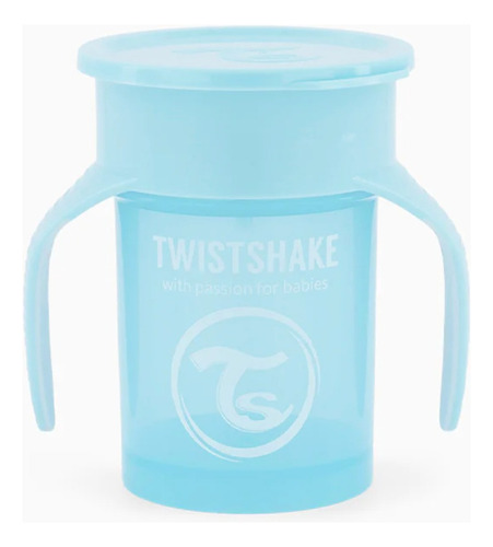 Vaso 360 Twistshake - Vaso De Entrenamiento Niños 230 Ml Color Azul pastel Liso