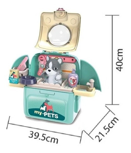 Imagen 3 de 10 de Valija Mochila 2 En 1 Set Herramientas Belleza Veterinaria