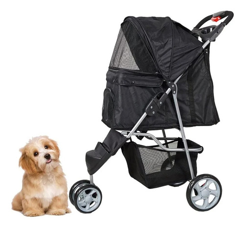 Coche Para Mascotas 3 Ruedas Plegable Impermeable