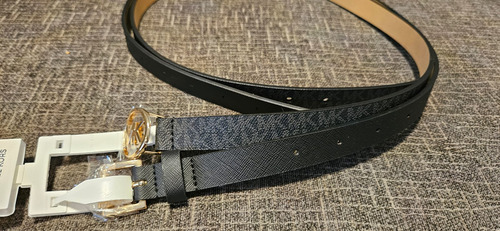 2 Cintos Michael Kors 556334c Cinturón Canvas Dorado Mk Set