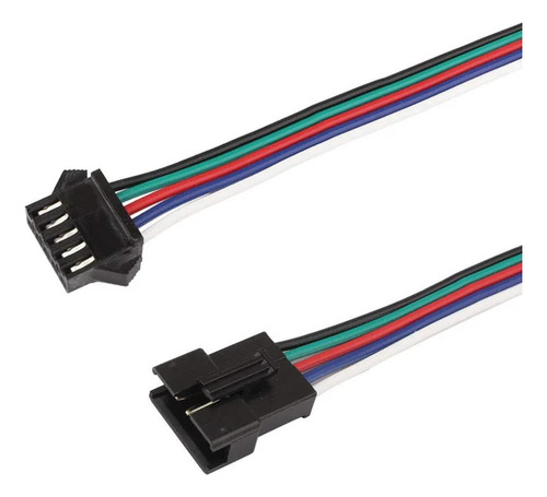 5 X Conector Jst-sm 5 Pines Par Macho Y Hembra Cable 20cm Color Negro