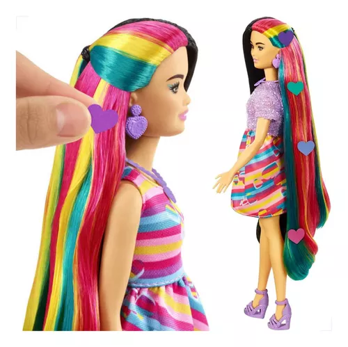 Boneca Barbie Totally Hair Cores de Neon Sortido HKT95 - Star Brink  Brinquedos