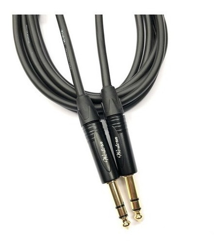 Imagen 2 de 10 de Cable Balanceado Plug 1/4 Trs A Plug 1/4 Trs Western 2mts