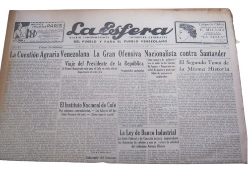 Periodico La Esfera Domingo 15 De Agosto 1937 Original