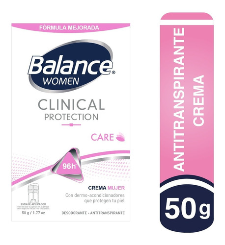 Imagen 1 de 4 de Desodorante Balance Crema Clinical Care  Mujer 50gr