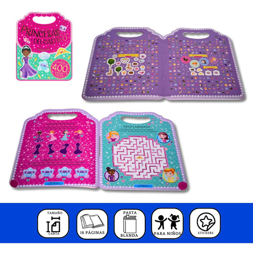 Set 4 Maletitas De Actividades Con +400stickers Wizzdom