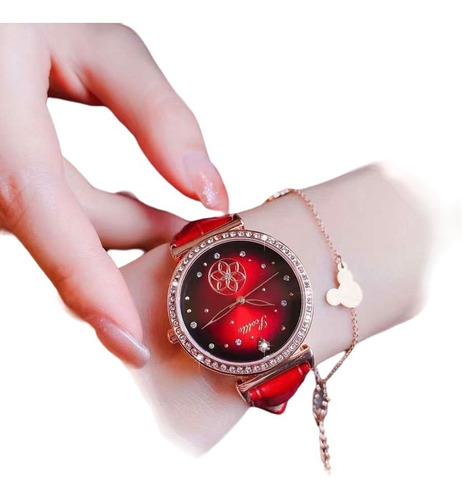 Reloj Para Mujer Marca Scottie Pulso Cuero Sumergible +envio