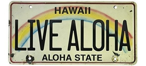6 En X 12 En Clasico Hawaiano En Relieve Placa De Licencia
