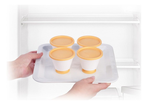 Molde De Panna Cotta De Tesoma, Juego De 4 Tazas Con Tapa