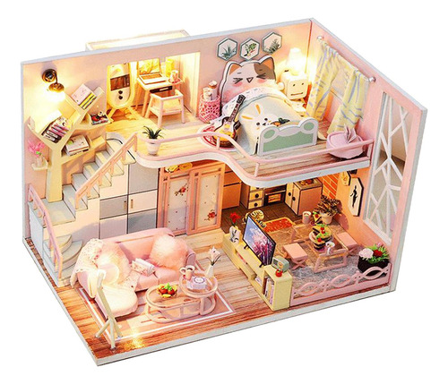 Kit De Casa De Muñecas Miniatura Diy Casa De Flores Madera