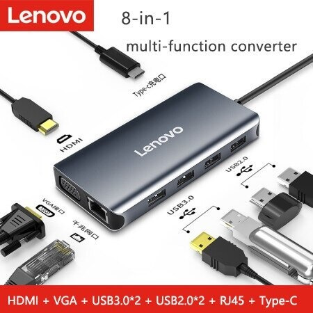 Adaptador De Acoplamiento Tipo C Lenovo, Adaptador De Puerto