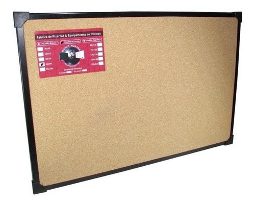 Imagen 1 de 7 de Pizarra De Corcho 40 X60 Con Borde De Metal Para Colgar