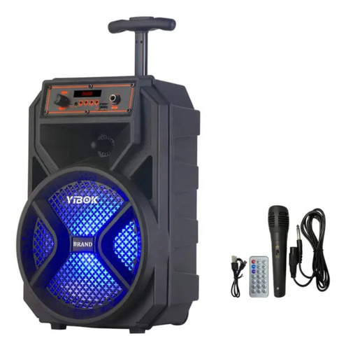 Corneta 8pulgadas Bluetooth Portátil Luces Led Superbass