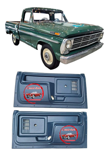 Panel De  Puerta Ford F-100 82/92 Azul X 2