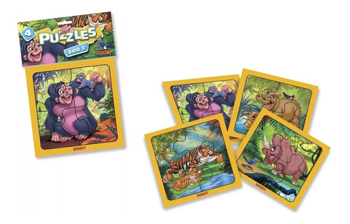 Puzzle X 4 Piezas Zoo 2 Duravit Incluye 4 Unidades