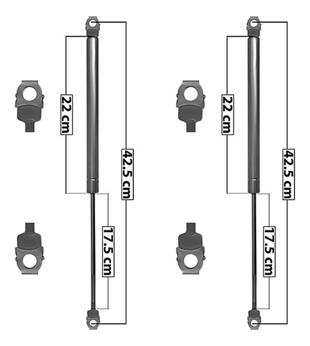 Set 2 Amortiguadores Cofre Spart Oldsmobile Regency 97_99