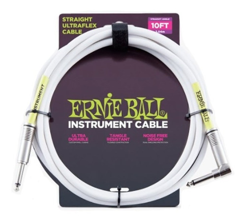 Cable Ernie Ball Eb6049 Guitarra Bajo Recto L 3m - Oddity