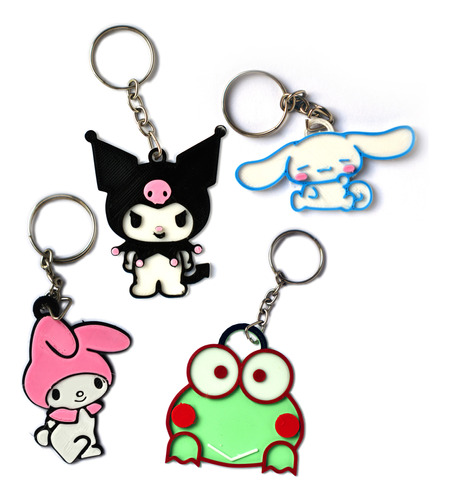 X50 Llaveros 3d Kuromi, My Melody, Cinnamoroll, Keroppi