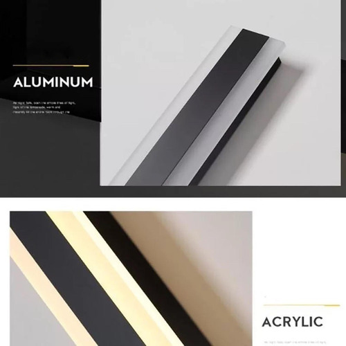 Luz Foco Aplique Para Pared Led Exterior Blanco Calido 80cm