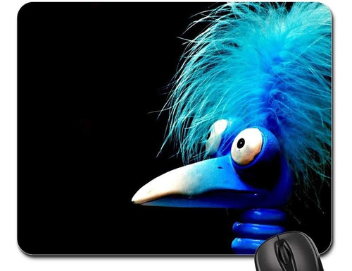 Mouse Pad - Joker Blue Funny Weird Bird Cute Feather 3