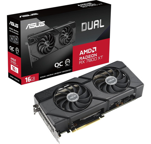 Tarjeta De Video Asus Geforce Dual Rx7800 Xt Oc 16gb Gddr6/