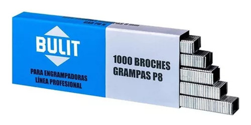 1000 Broches - Grampas Bulit Engrampadora Profesional - 8mm