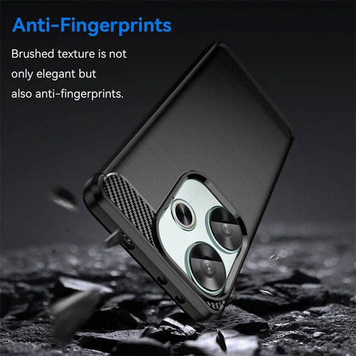 Case For Xiaomi Poco F6 Dibujo De Fibra De Carbono