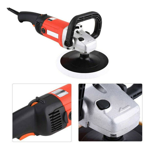 Politriz Profissional 7 Polegadas 1400w Automotiva 50/60hz Cor Laranja/Preto/Prata 220V