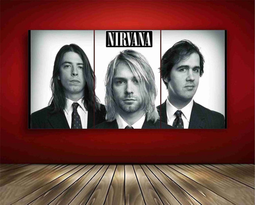 Nirvana Cuadro Decorativo Poster Metálico Curt Cobain Rock  