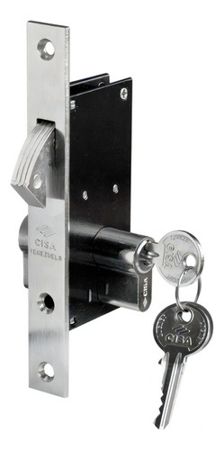Cerradura Chapa Puerta Corrediza Embutir Cisa Picolo M 30mm Color Negro