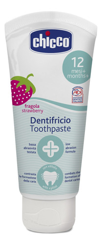 Chicco Pasta Dental 12m+ Sin Flúor, Sabor Fresa