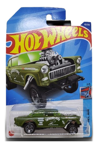 55 Chevy Bel Air Gasser - Triassic-five Verde - Hot Wheels