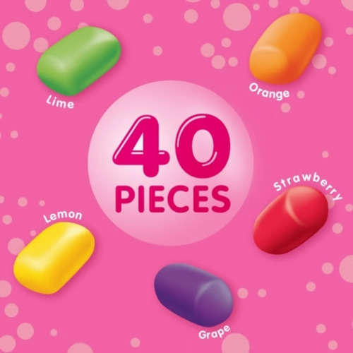 2x Dulce Chicle Hubba Bubba Mini Gum Con Skittles 40 Piezas