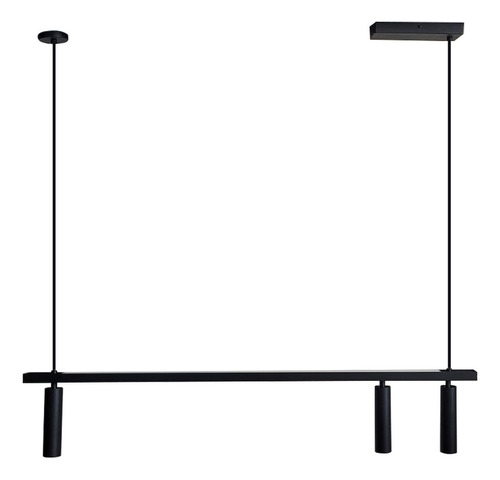 Luminária Pendente Perfil Turn 100cm Led 22w 3000k Preto