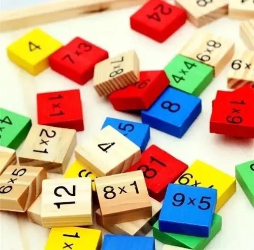 Juego de tablas de multiplicar de madera para niñas Montessori Juego de tablas de multiplicar de madera para niñas Montessori