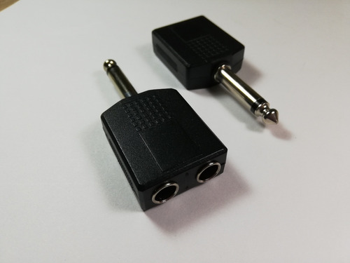 Divisor De Audio Mono Plug 6.3mm A Dos Jack 6.3mm