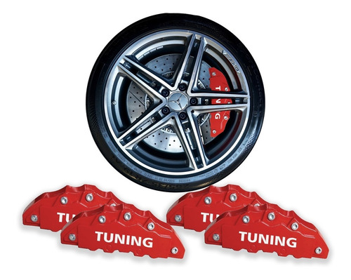 Imagem 2 de 2 de Capa Pinca De Freio Tuning 2 Peças Universal + Cola Grátis