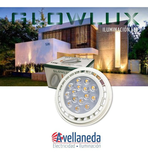 Imagen 3 de 9 de Lampara Ar111 Led 12w 220v Luz Cálida 2700k - Glowlux